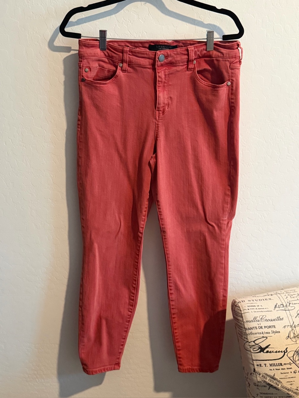 Liverpool burnt red faded Women's Slim Stretch Jeans